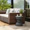Glitzhome® 17.5" Multifunctional Faux Terrazzo Garden Stool
